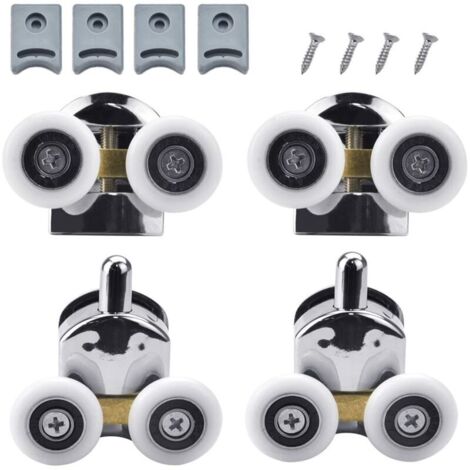 Cuscinetti per box doccia da 23 mm, 4 pezzi, ruota per porta doccia, ruota per box doccia, rullo per box doccia, pezzi di ricambio