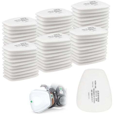 Confezione da 60 filtri in cotone 3M, filtro per maschera facciale completa, filtro inserto, filtro in cotone per filtri 6000, 6200, 6800, 7501, 7502, FF402