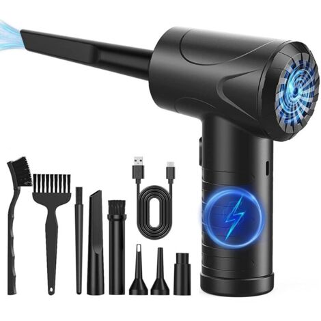 velocità 91000 giri/minuto Aria compressa per la pulizia del PC, soffiatore elettrico ricaricabile tramite USB, spolverino elettrico