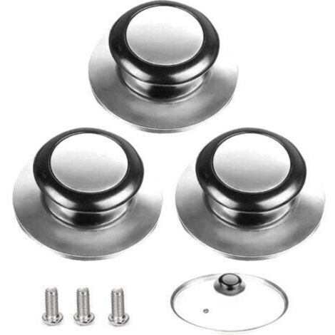 Set di 5 pomelli per coperchi, maniglie per coperchi di pentole, adatti per manici per coperchi in vetro, coperchi per pentole in acciaio inossidabile, per utensili da cucina