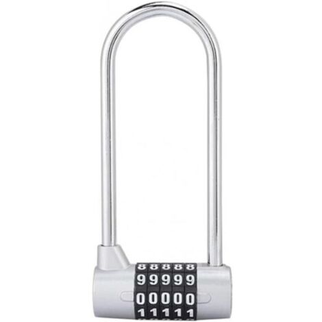 Lucchetto a combinazione a 5 cifre, archetto lungo per uso esterno, lucchetto di sicurezza esteso per armadietti da palestra, cassette degli attrezzi, armadietti, credenze (1/4)