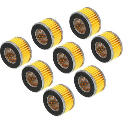 Set di 8 elementi filtranti di ricambio per compressore, filtri di carta per l'aspirazione dell'aria del compressore