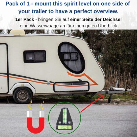 Livella a bolla magnetica a forma di T, piccola e pratica per camper, con magnete, livella a bolla per furgoni, rampa di livellamento per caravan, accessori per campeggio in auto, Spiriti Level (1/3)