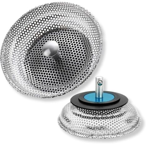 (8,2×8,2×4 cm) 1 pezzo Filtro per lavello da cucina, Tappo per lavello da cucina in acciaio inox 304, Filtro a cestello per scarico, Cestello filtrante per lavello, per cucina e bagno
