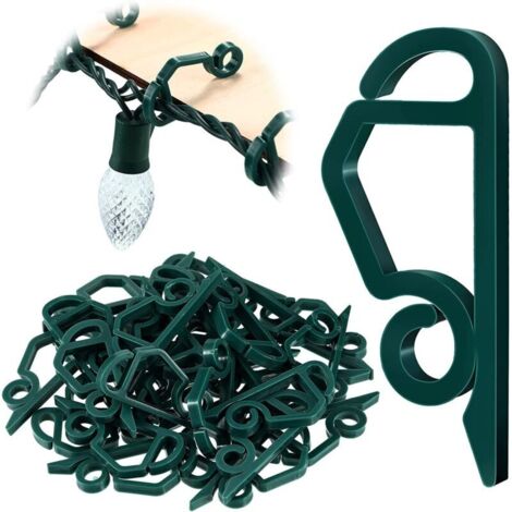 120 pezzi di ganci per grondaie in plastica, appendini per grondaie, ganci per grondaie, ganci per grondaie da tetto, mini clip per grondaie, clip per luci di Natale