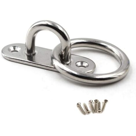 Gancio da soffitto 1M8, gancio da parete in acciaio inox 304 per amaca da yoga, accessori per barche (viti incluse)