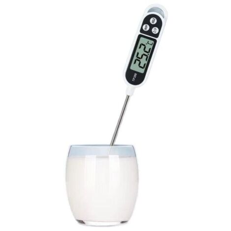 Termometro da cucina con display LCD, termometro digitale con sonda lunga, alta precisione, lettura istantanea, termometro per barbecue, olio, carne, alimenti, latte, vino, acqua calda.