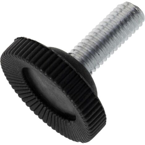 Set di 10 piedini di livellamento regolabili a vite per mobili M8 Ø29 mm - Altezza 32 mm - Plastica - Nero - per divani, scrivanie, TV (1/4)