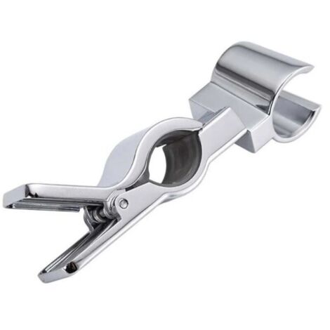 Supporto per soffione doccia, supporto per soffione doccia, supporto per doccetta sostituibile, supporto per doccia, diametro regolabile 20-25 mm, metallo, finitura cromata, non richiede foratura