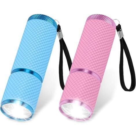 mini torce, torce a LED ultra potenti, torce a batteria, set di torce a LED, piccola lampada da 9 mm con 9 luci LED