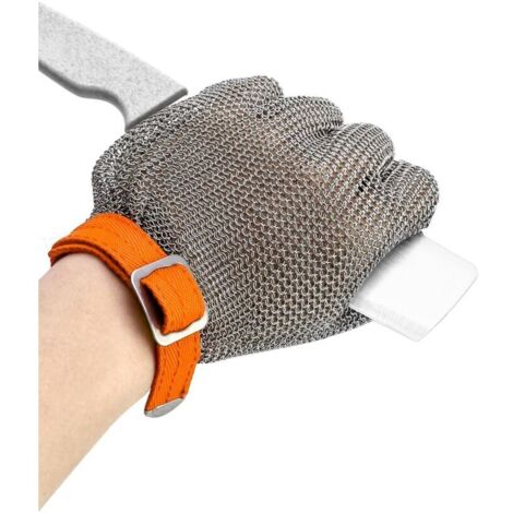 Guanti antitaglio, livello 5, guanti da lavoro ad alte prestazioni in acciaio inossidabile 316L per cucina, giardino e lavorazione del legno (XL, 1 pezzo)