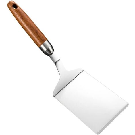 spatola per griglia, spatola/raschietto professionale, spatola in acciaio inossidabile, spatola per hamburger, eccellente per barbecue e piastre di cottura. (1/4)