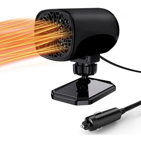 Riscaldatore per auto 2 in 1, sbrinatore portatile da 12 V 150 W con riscaldamento rapido, purificazione dell'aria regolabile a 360° e spina per accendisigari per tutti i veicoli. (1/4)