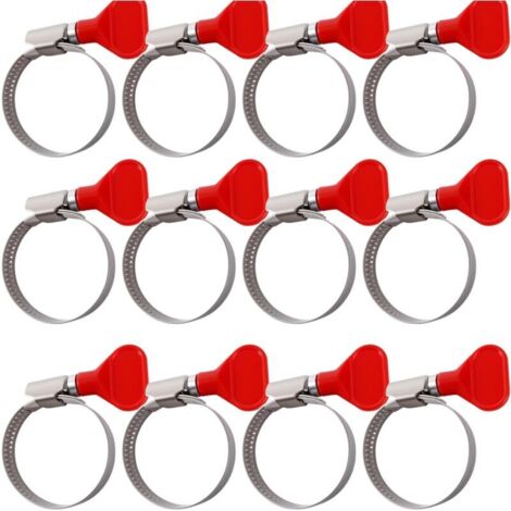 Set di 12 fascette universali per cuffie giunto omocinetico, fascette regolabili per la maggior parte dei veicoli, fascette per giunti omocinetici in acciaio inossidabile per tubo dell'acqua, cavo (1/4)