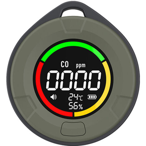 Rilevatore di CO2 portatile (7,6×7,6×3 cm), monitor della qualità dell'aria interna con sensore NDIR e schermo LCD, monitor di CO2 con allarme per casa e ufficio.
