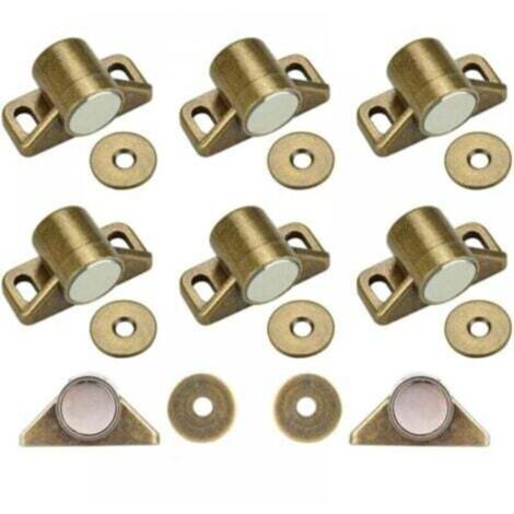 chiusure magnetiche in lega di zinco bronzo per cassetti di mobili da cucina, magneti per ante di armadietti con 24 viti