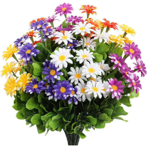 10 mazzi di margherite artificiali per matrimoni, giardini, case e decorazioni interne ed esterne. (1/4)