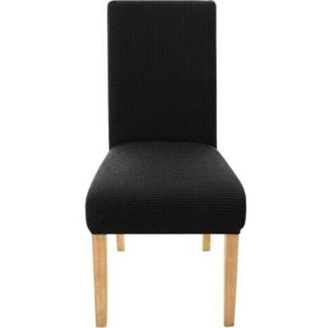 Coprisedia da matrimonio in jacquard elasticizzato, lavabile in casa, economico, nero, per sala da pranzo