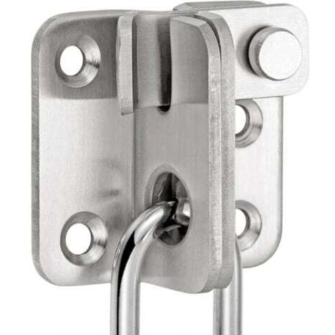 pz Serratura per porta scorrevole in acciaio inossidabile argento, chiavistello per porta, catenacci per porte incernierati con viti per porte, finestre, armadi e (1/4)