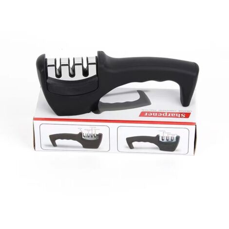 Affilacoltelli manuale a 3 livelli per lucidare, affilare e riparare coltelli da cucina, accessori per coltelli da cucina (1/4)