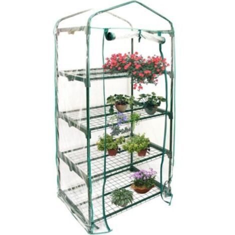 Serra senza ripiani, Porta avvolgibile, Serra da giardino, Tenda per coltivazione, Casetta da giardino, Piantare pomodori e ortaggi, Serra, Telo trasparente in PVC per giardino, Balcone, Serra in allu (1/4)