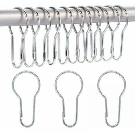 Ganci ad anello per tenda da doccia, confezione da 40 pezzi da 2,2 mm per ordinare e organizzare, ganci a occhiello per tende da doccia