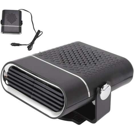 Riscaldatore per auto girevole a 360 gradi, riscaldamento rapido, accendisigari portatile, sbrinatore, sbrinatore per camion, 24 V, nero