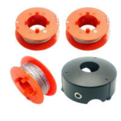 F016800175 Bobina di filo per Bosch Art 23 26 30 Easytrim e Combitrim, bobina di filo flessibile automatica Pro-Tap, 8 m x 1,6 mm con coperchio F016L71088 (3 bobine + 1 coperchio) (1/4)
