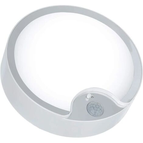 Plafoniera a LED con sensore di movimento, lampada da soffitto per interni super luminosa a batteria, ideale per soffitta, lavanderia, garage, corridoio, scale, 19 cm, 300 lumen, luce diurna.