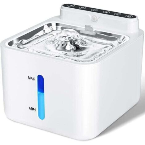 Fontana per gatti con sensore di movimento, capacità 3,2 litri, senza fili, a batteria, con batteria al litio integrata da 2600 mAh, pompa silenziosa e filtro.