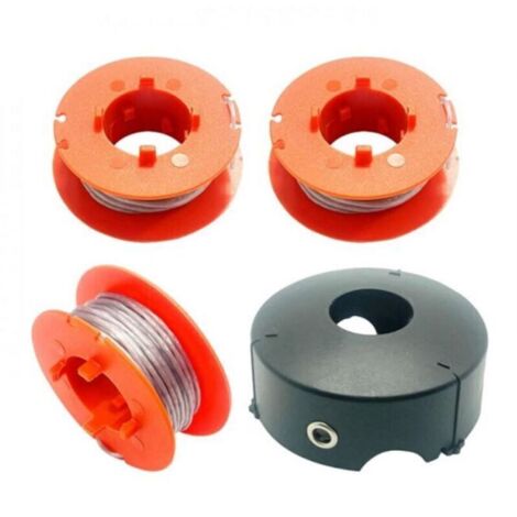 F016800175 Bobina di filo per Bosch Art 23 26 30 Easytrim e Combitrim, bobina di filo flessibile automatica Pro-Tap, 8 m x 1,6 mm con coperchio F016L71088 (3 bobine + 1 coperchio). (1/4)