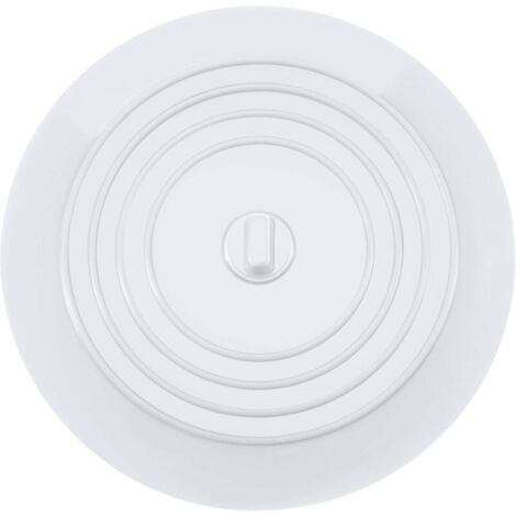 Tappi in silicone per vasca da bagno, lavandino, lavello da cucina, diametro 15 cm per cucine, bagni e lavanderie, tappo di scarico universale (1 pz, bianco)...DE
