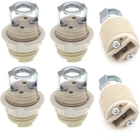 Set di 6 portalampade G9 con staffa, attacco filettato G9 per lampade alogene in ceramica,