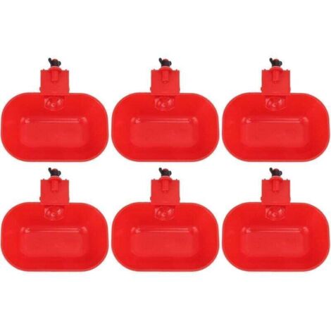 Set di 6 abbeveratoi automatici per pollame, abbeveratoio grande in ABS rinforzato, abbeveratoio automatico per polli, cani e anatre, filettatura maschio G1/8
