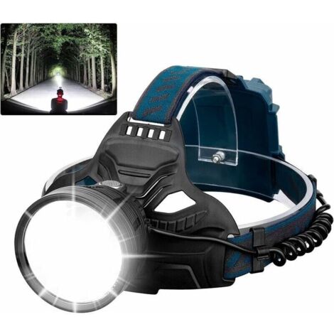 Lampada frontale ricaricabile a LED per adulti Lampada frontale ricaricabile tramite USB per campeggio, corsa, caccia, di DEBUNS (1/4)