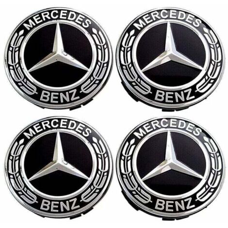 Set di 4 coprimozzi ruota compatibili con Mercedes Benz, coprimozzi centrali in ABS da 75 mm, accessori per auto, TRIMEC