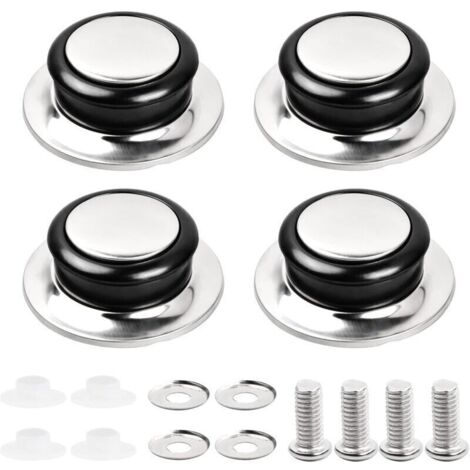 4 pezzi di manici per coperchi di pentole, manici per coperchi di vetro, manici per coperchi di pentole in acciaio inox, manici universali per coperchi di pentole, di DEBUNS (1/4)