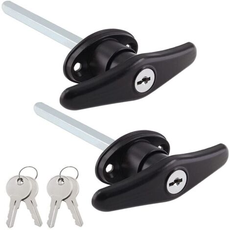 Serratura per tettuccio di camion T-Hands Campers Topper Lock, serrature e chiavi per camper, serratura di ricambio per tettuccio con maniglia a T T-Lock..DEBUNS (1/4)