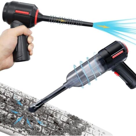 Aspirapolvere per computer 3 in 1, soffiatore ad aria compressa, aspirapolvere portatile senza fili, kit per la pulizia della tastiera, bomboletta di aria compressa elettrica