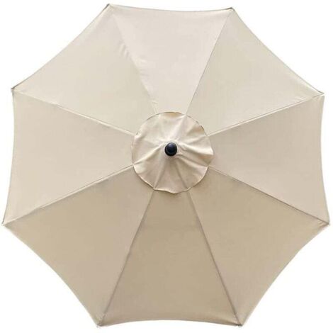 Telo per ombrellone, 8 stecche, 3 metri, impermeabile, resistente ai raggi UV, tessuto sostituibile, adatto per giardino, esterni, patio, beige