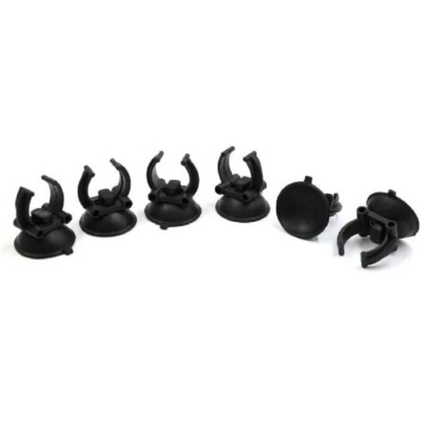 supporti a ventosa per acquario, dimensioni 20 mm x 25 mm x 35 mm, fissaggio stabile per tubi o accessori acquatici.