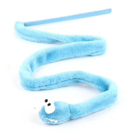 Giocattolo per gatti, gioco per l'esercizio fisico, giocattolo interattivo per l'addestramento, a forma di serpente, esercizio mentale e fisico, ideale per gattini e gatti adulti (blu)