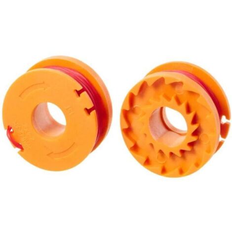 Confezione da 2 bobine di filo per decespugliatore a lunga durata WA0004.1, diametro 3 m, 1,25 mm, compatibili con i decespugliatori e tagliaerba WORX 20 V, tutti i modelli WG163E e WG157E.