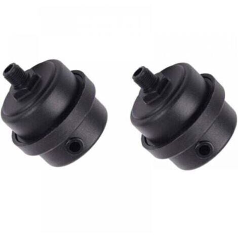 Set di 2 filtri silenziatori per compressori d'aria, alloggiamento in plastica, silenziatori per pistoni per ventilatori, compressori d'aria, caldaie, ecc. (1/4PT 12 mm)