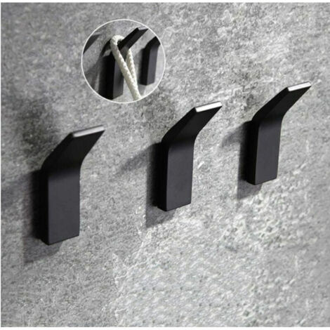 CPSARKV Gancio adesivo 3 pezzi Gancio da parete per bagno, antiruggine e impermeabile Porta asciugamani con adesivo per accappatoio, cappotto, asciugamano, chiavi, casa (1/4)