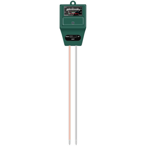 Misuratore di pH del terreno (29×5×3,8 cm) (verde), tester 3 in 1 per umidità, luce e pH del terreno, kit di attrezzi da giardinaggio per la cura delle piante, ideale per giardino, prato, fattoria, us