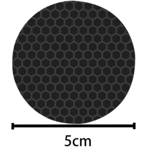 10 pezzi di nastro riflettente, MoreChoce Adesivi riflettenti di 5 cm di diametro, striscia autoadesiva impermeabile antigraffio per auto e moto, nero