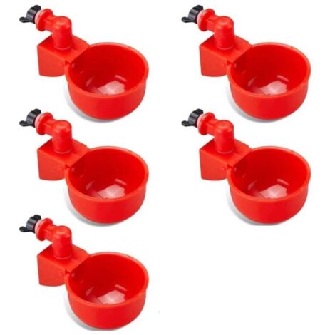 Set di 5 abbeveratoi automatici per pollame - per polli, anatre, oche, tacchini e piccioni (1/4)
