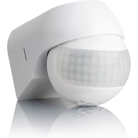Rilevatore di movimento per esterni IP44, montaggio a superficie, programmabile, sensore a infrarossi, portata 15 m/180°, LED regolabile, max. 800 W/500 W