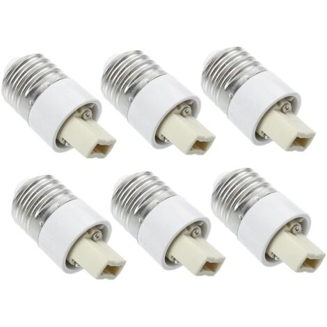 Adattatore da E27 a G9 per luci LED in PC, pratico convertitore di illuminazione a vite per lampade da tavolo e plafoniere, set da 6 pezzi compatibile con lampadine a LED